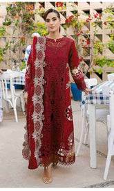 Cotton Fabric Embroidery Work Suit